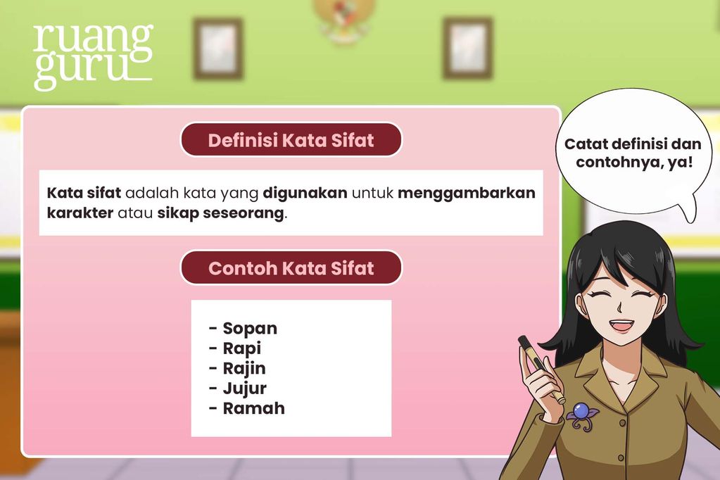 Pengertian Kata Sifat Contohnya Bahasa Indonesia Kelas